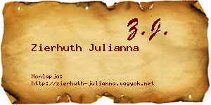 Zierhuth Julianna névjegykártya