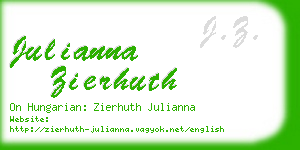 julianna zierhuth business card